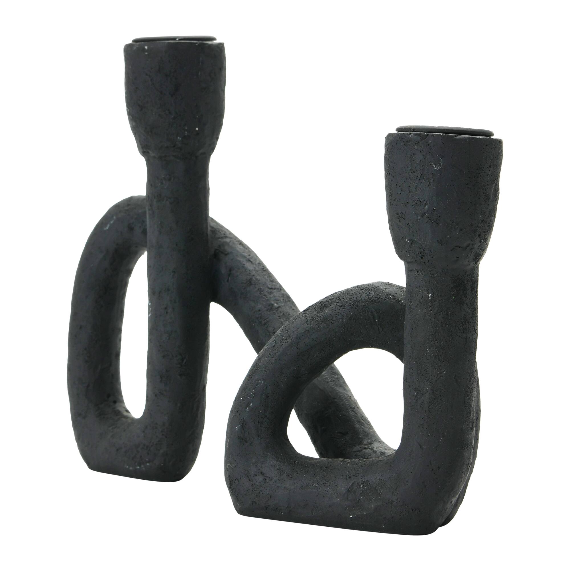 Hello Honey® 8.5" Black Resin Taper Holder